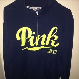 Navy blue hoodie with neon green letters💚💙